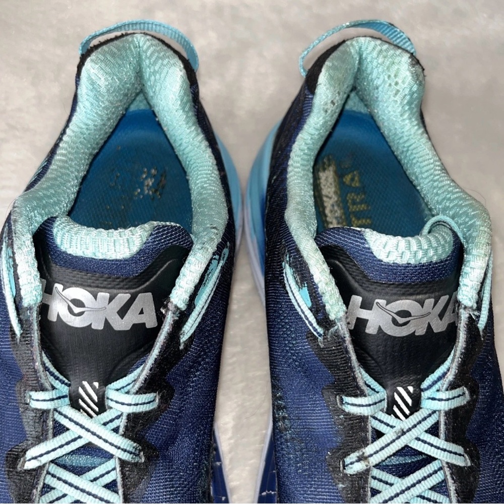 Hoka‎ One One Bondi 5 Womens 9.5 Blue Lace Up Athletic Running Shoes Sneakers. - Picture 7 of 16